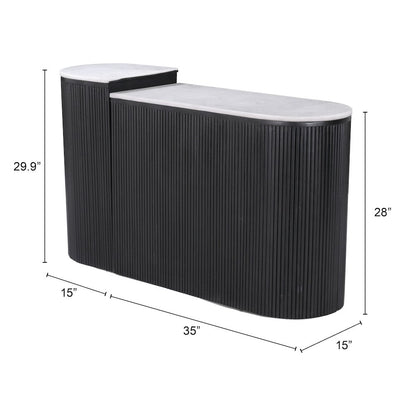 Ormara Console Table Set (2-Piece) White & Black