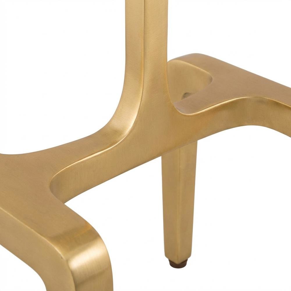 White MDF Side Table with Natural Marble Top and Modern Style