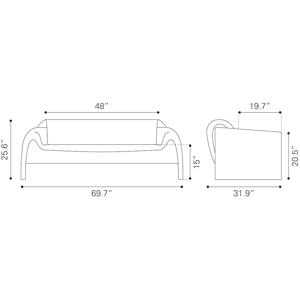 Horten Sofa Red