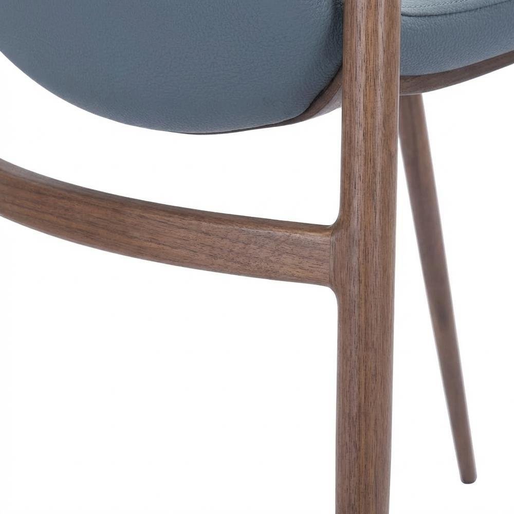 Gray Desi Modern Bar Stool Set of 2 with Plywood Frame and Polyurethane Upholstery