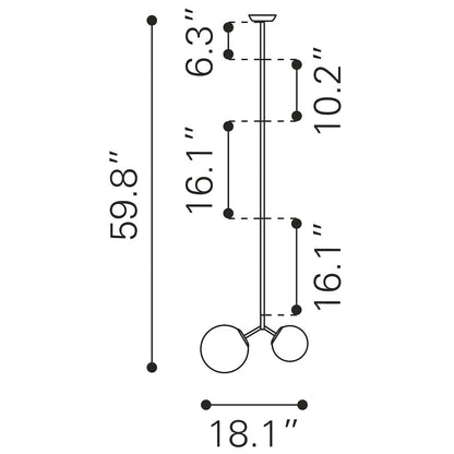 Constance Ceiling Lamp Brass