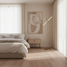 Floor Lamp, Brass, Works with Dimmer, Steel and Silicone