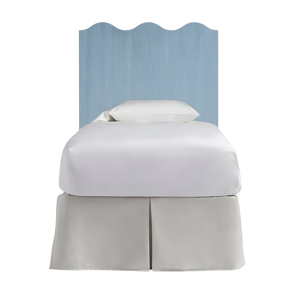 Engineered Wood Twin Headboard with Back Panel, Hand-Finished Coastal Style