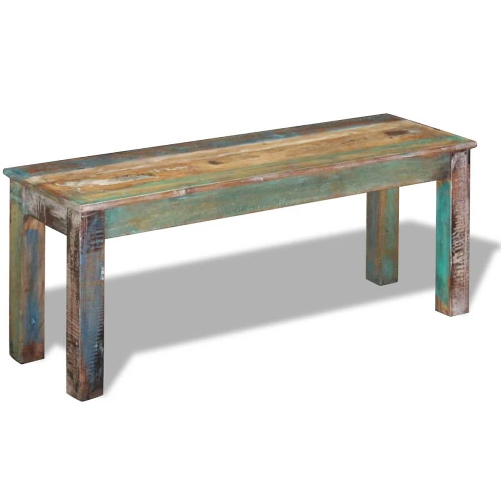 Bench Multicolour Solid reclaimed wood Medium Durable