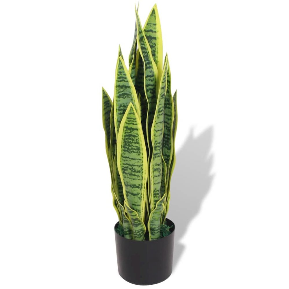 Fake Plant Green Plastic and iron wire, Real wood 25.6 in tall