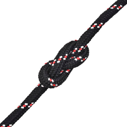 vidaXL Marine Rope Polypropylene 0.47" 1968.5" Black, 91287