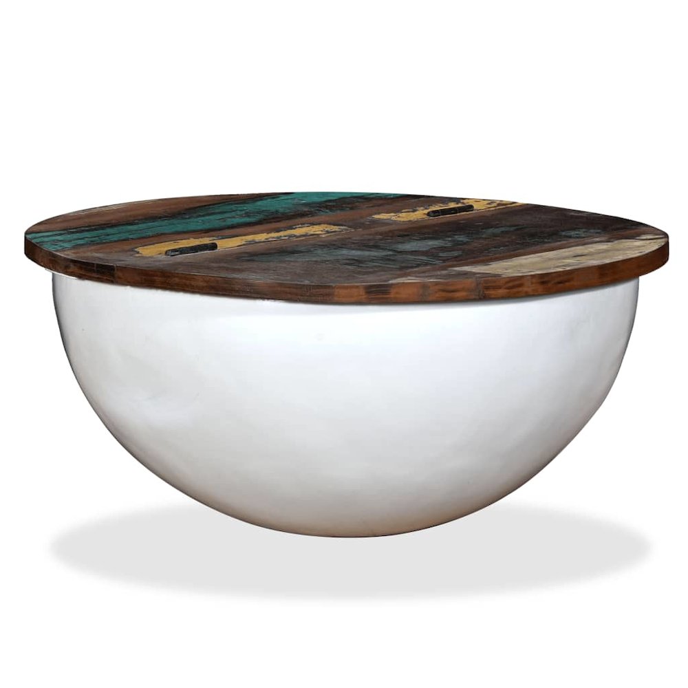 Coffee Table White, Multicolor, Brown