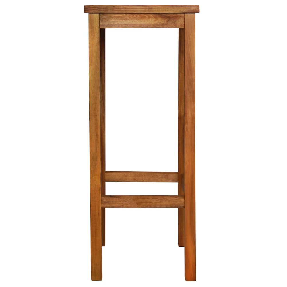 Bar Chair Set of 2 Natural wood Solid acacia wood Medium