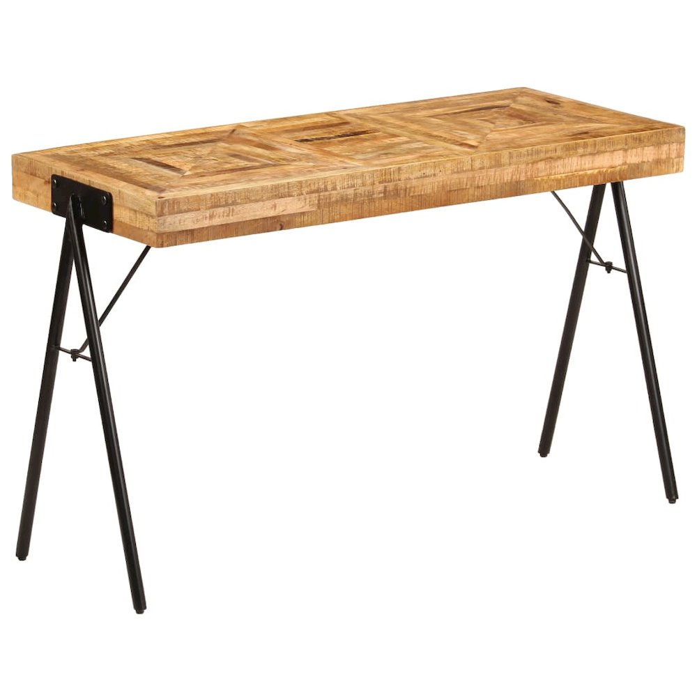 Writing Table Natural wood Solid mango wood, Steel Medium