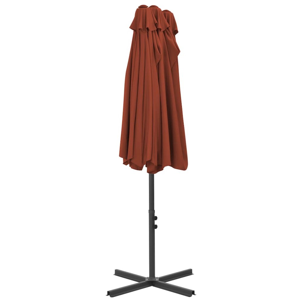 Garden Parasol Terracotta Polyester Extra Large