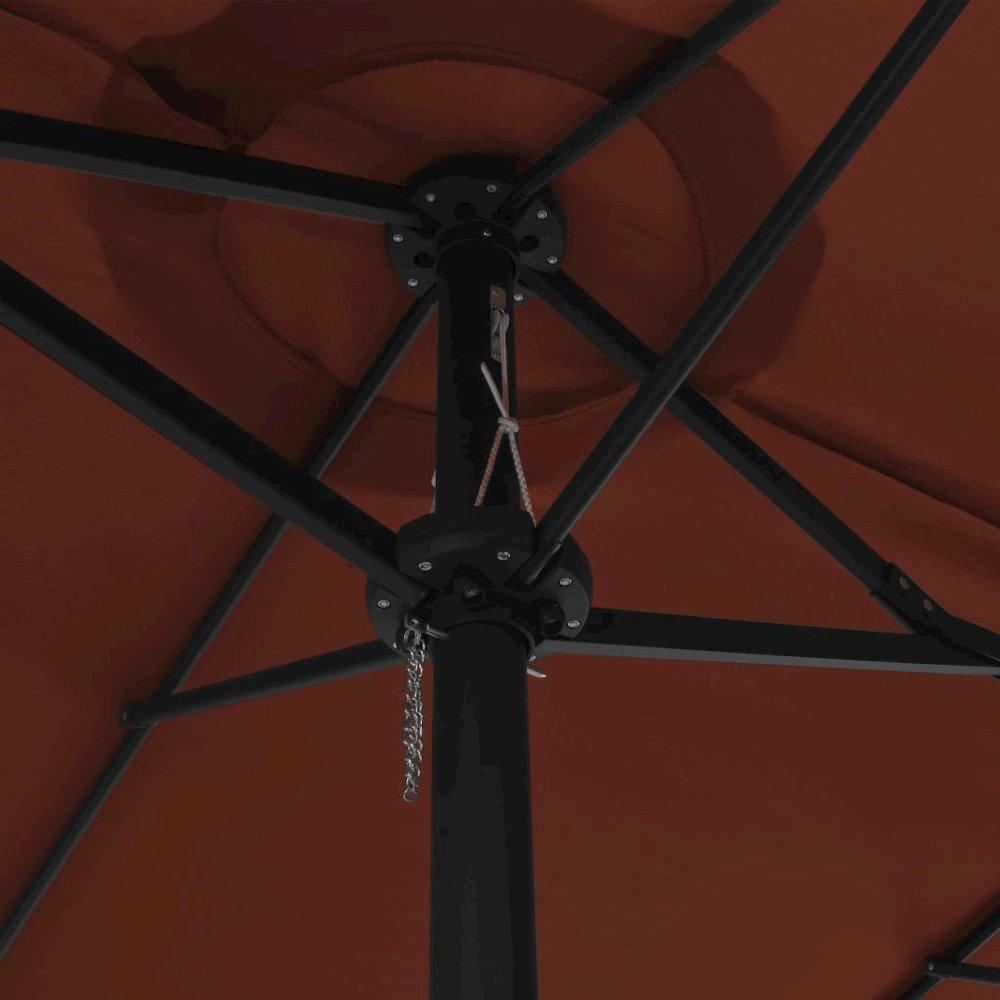 Garden Parasol Terracotta Polyester Extra Large