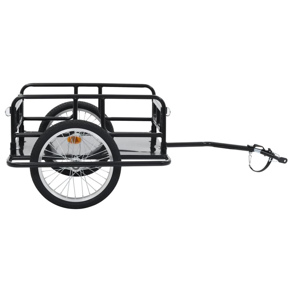 vidaXL Bike Cargo Trailer 51.2"x28.7"x19.7" Steel Black, 91770