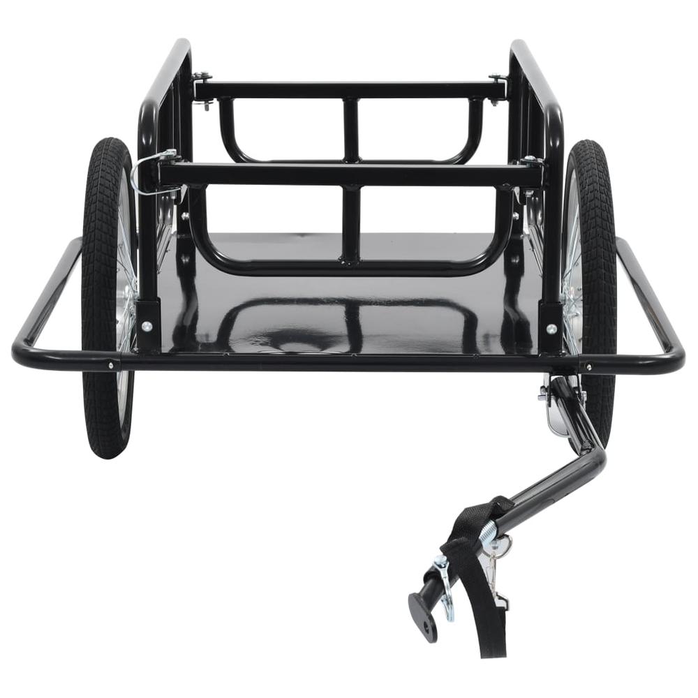 vidaXL Bike Cargo Trailer 51.2"x28.7"x19.7" Steel Black, 91770