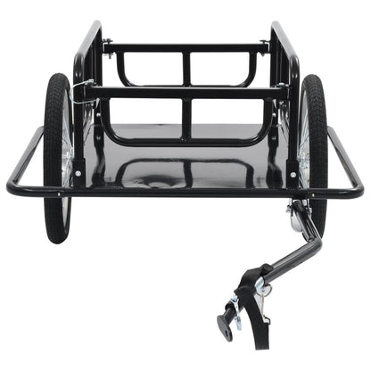 vidaXL Bike Cargo Trailer 51.2"x28.7"x19.7" Steel Black, 91770