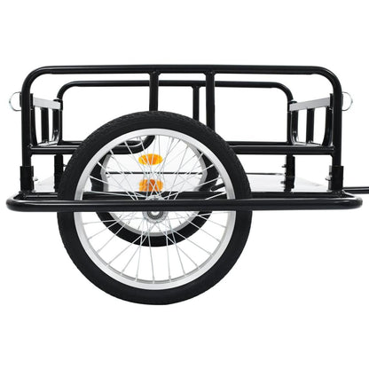 vidaXL Bike Cargo Trailer 51.2"x28.7"x19.7" Steel Black, 91770