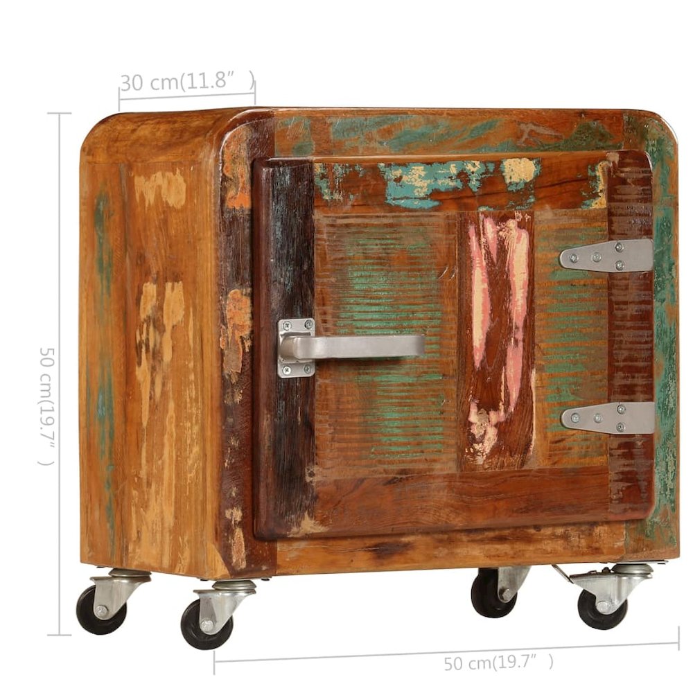 Bedside Cabinet Multicolor Solid reclaimed wood Medium Portable
