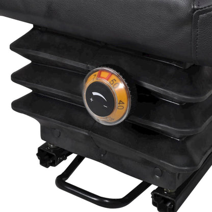 Tractor Seat Black Steel Universal fit for tractors