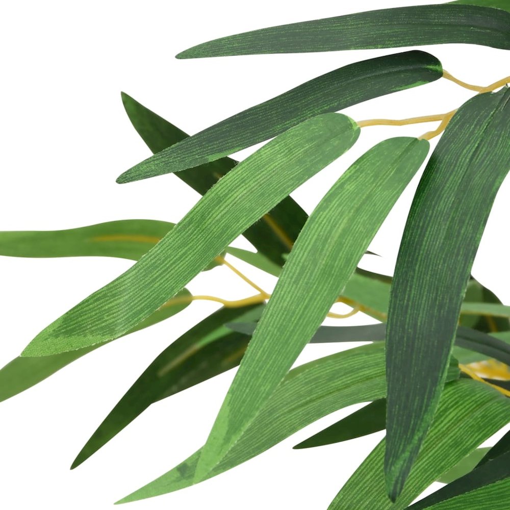 Artificial Plant Green, Brown Real Bamboo, Polyester, Plastic, Iron