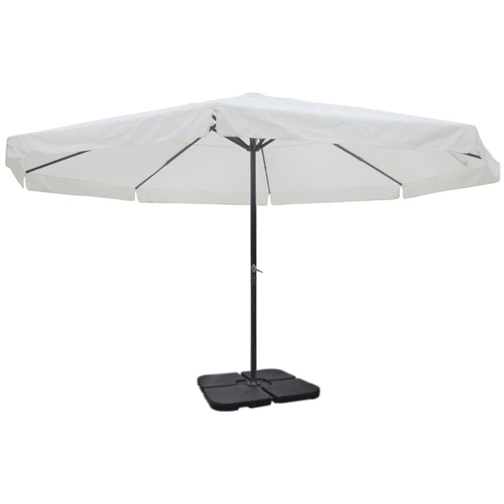 Aluminum Umbrella with Portable Base White, 271716