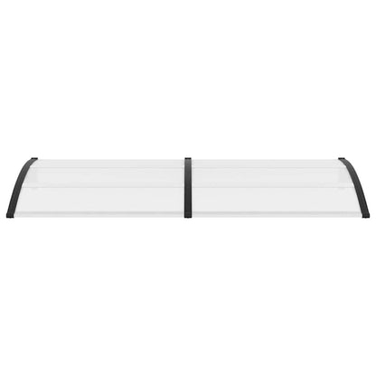 Door Canopy Black brackets and clear sheets