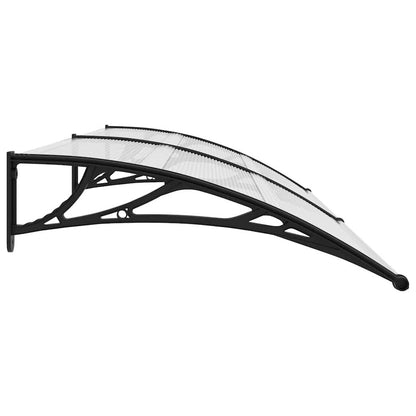Door Canopy Black brackets and clear sheets