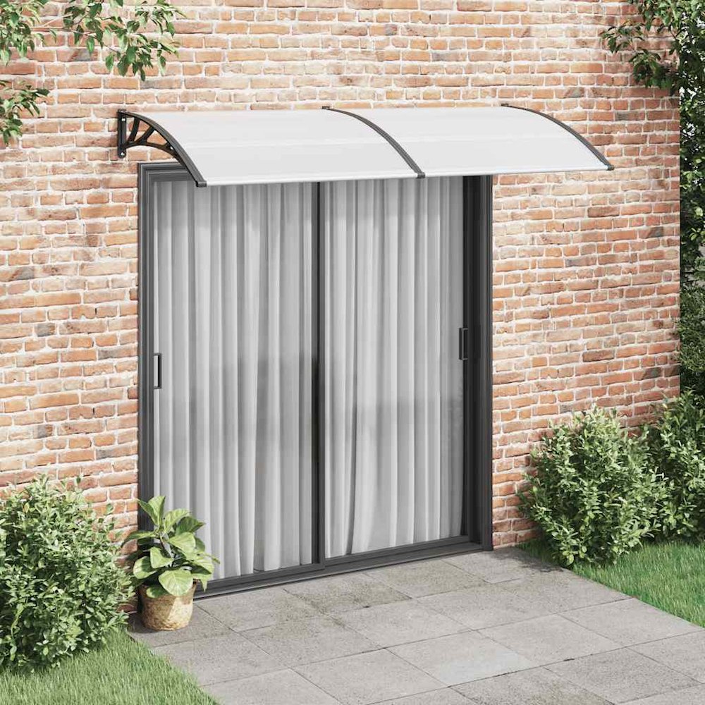 Door Canopy Black brackets and clear sheets