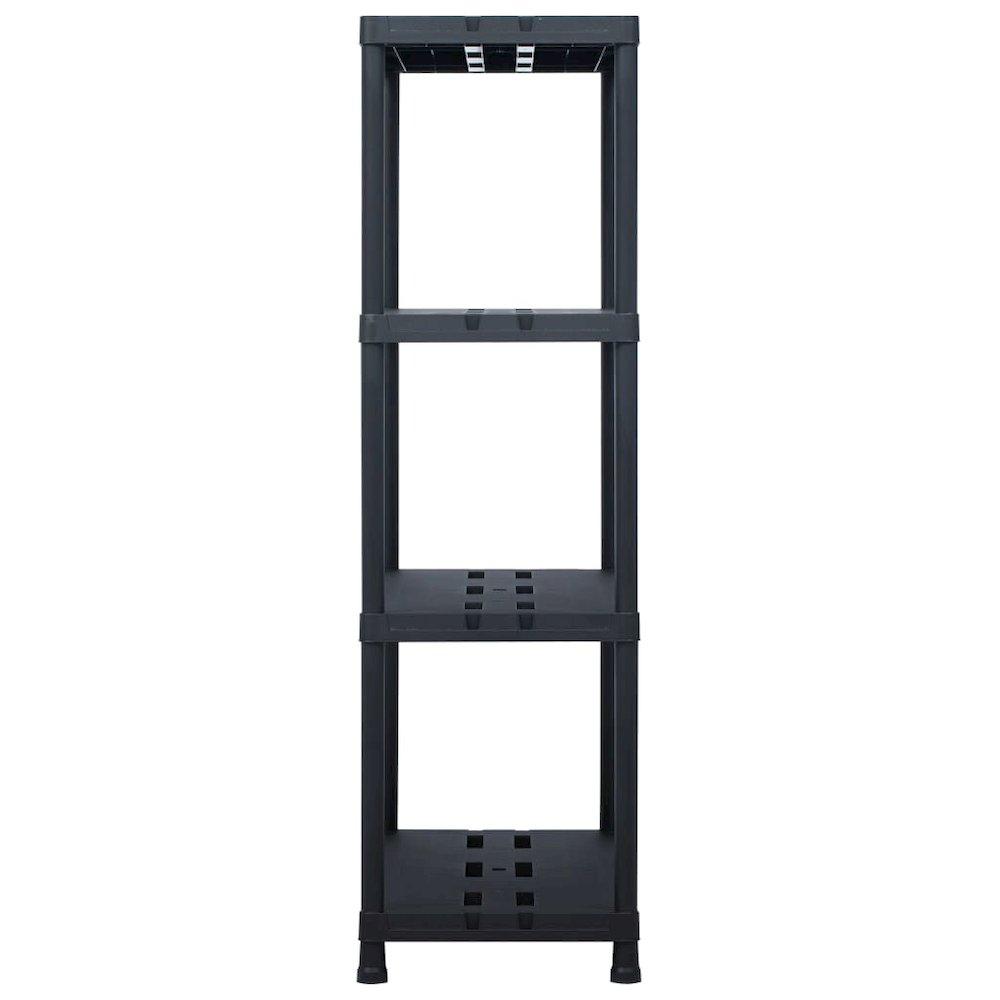 vidaXL Storage Shelf Rack Black 485 lb 35.4"x15.7"x54.3" Plastic, 45679