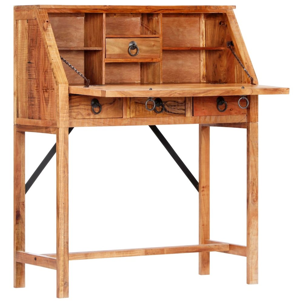Writing Desk 17.8"x15.7"x42.1" Solid Acacia Wood