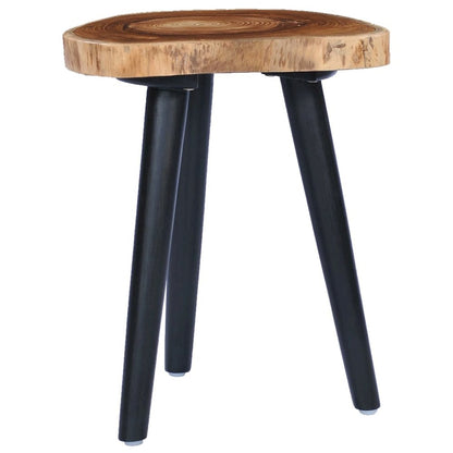 Coffee Table Natural and Black Solid Teak Wood Small