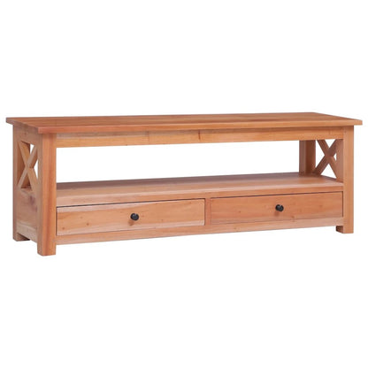 TV Cabinet Natural Solid mahogany wood 47.2 in Length TV Cabinet