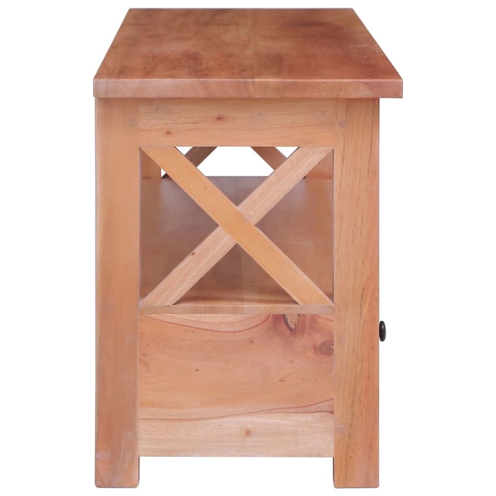 TV Cabinet Natural Solid mahogany wood 47.2 in Length TV Cabinet