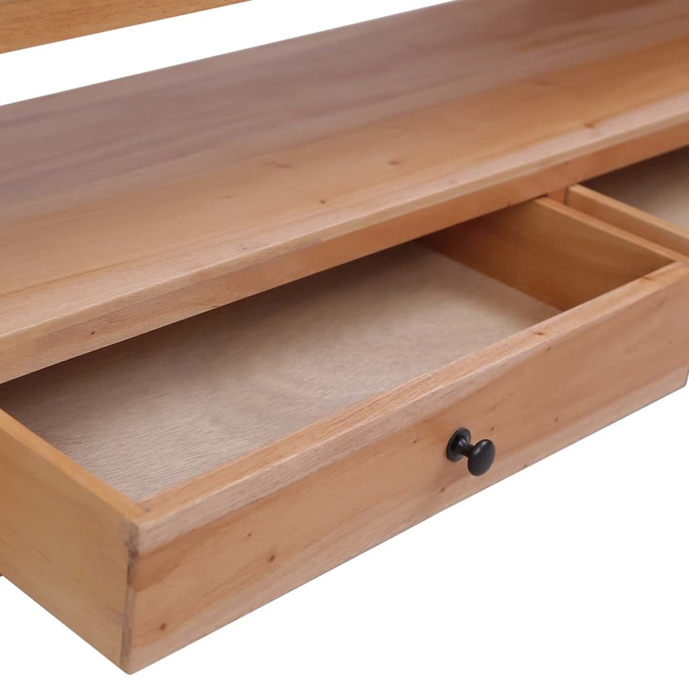 TV Cabinet Natural Solid mahogany wood 47.2 in Length TV Cabinet