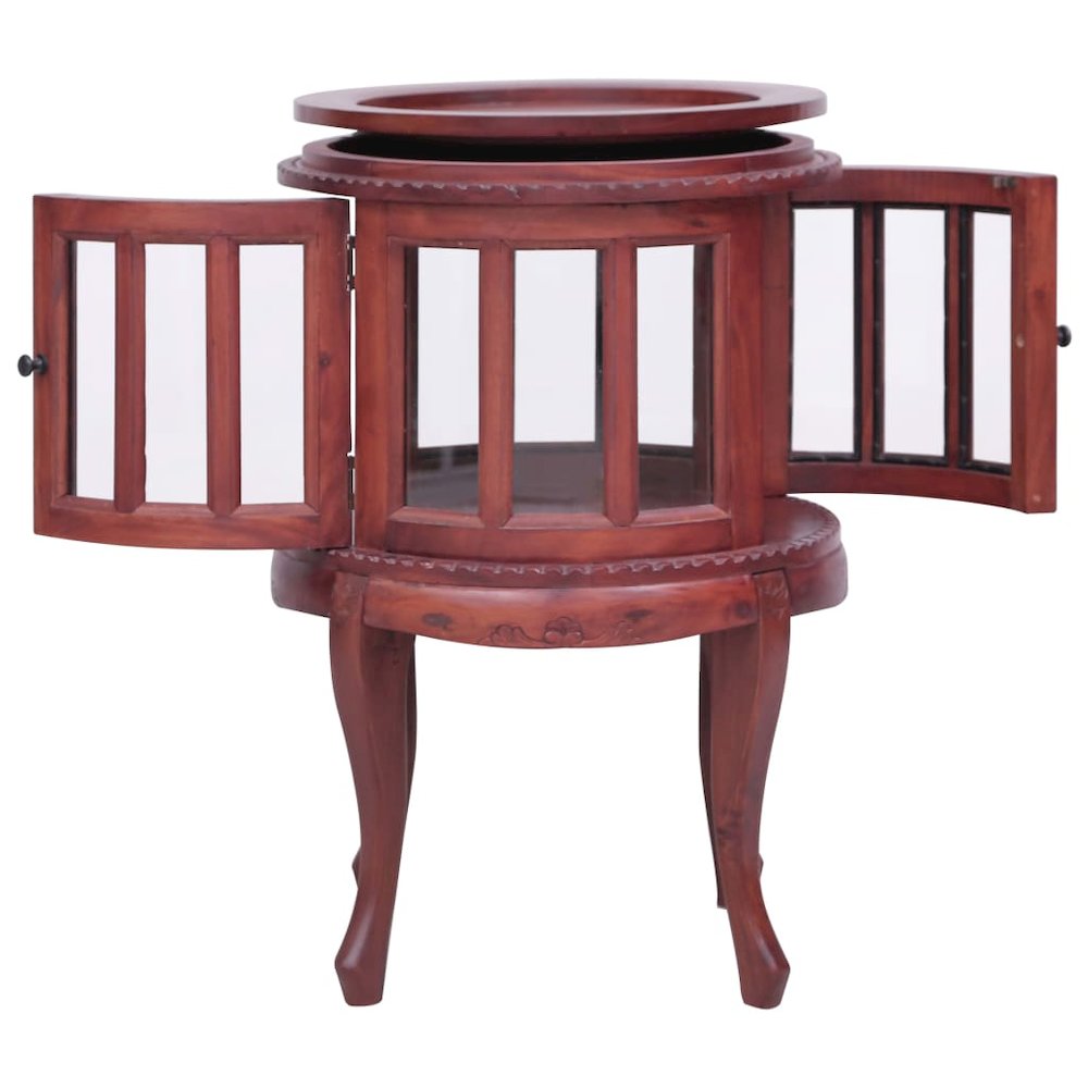 Vitrine Cabinet Brown Solid mahogany wood, glass Medium