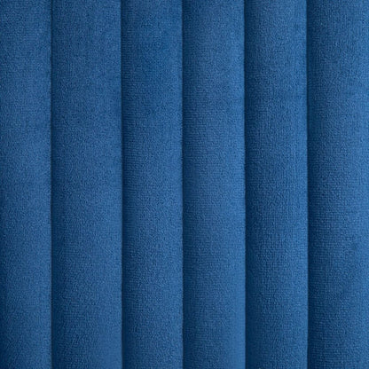 Dining Chair Set of 2 Blue Velvet, Powder-Coated Steel Standard