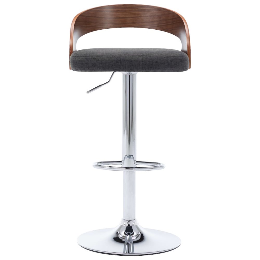 Bar Chair Set of 2 Dark grey and dark brown