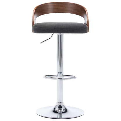 Bar Chair Set of 2 Dark grey and dark brown
