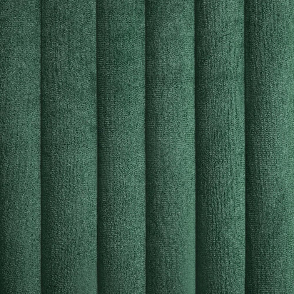 Dining Chair Set of 6 Green Velvet, Powder-Coated Steel Standard