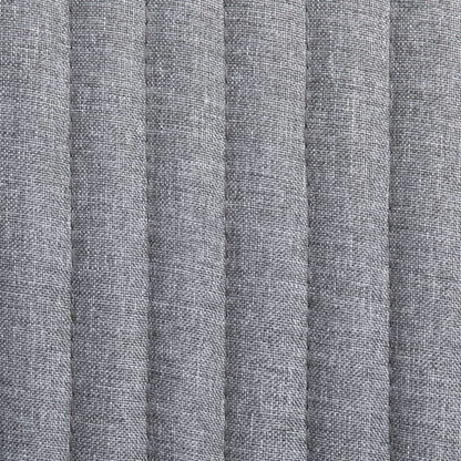 Dining Chair Set of 4 Light Grey Fabric and powder-coated steel