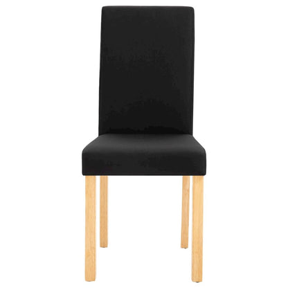 Dining Chair Set of 6 Black Fabric Standard Ergonomic