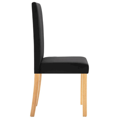 Dining Chair Set of 6 Black Fabric Standard Ergonomic