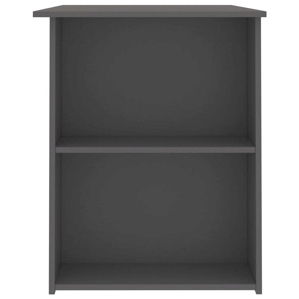 Desk Gray Engineered Wood Medium Desk Rectangular Modern