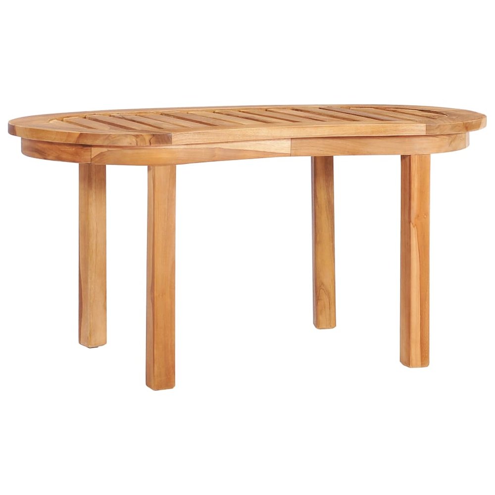 Coffee Table Natural Teak Fine Sanded Teak Wood 35.4x19.7x17.7 in