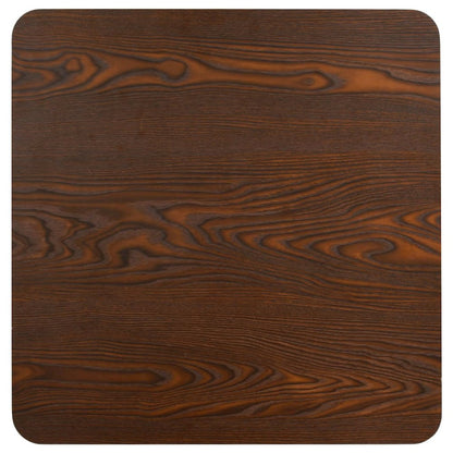 Bistro Table Dark brown, black MDF, steel 19.7 x 19.7 x 29.5 in