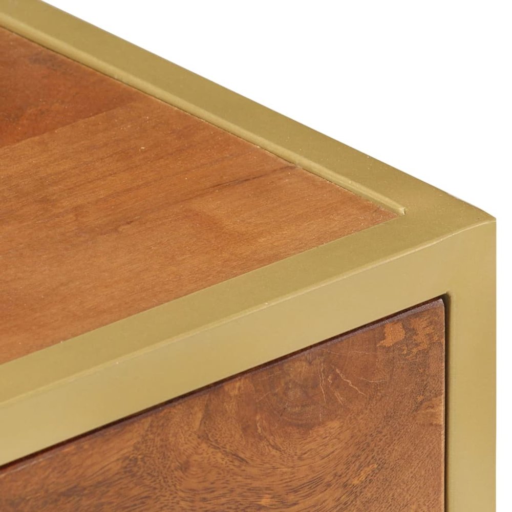 Bedside Cabinet Brown Solid Mango Wood Medium Storage