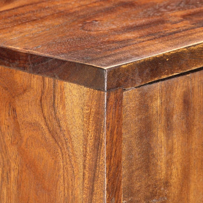 Highboard Brown and Golden Solid Acacia Wood 31.5 x 11.8 x 39.4 in