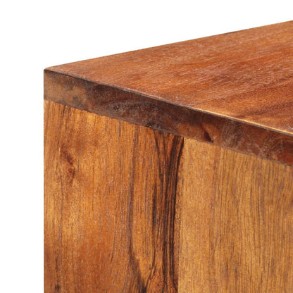 Highboard Brown and Golden Solid Acacia Wood 31.5 x 11.8 x 39.4 in