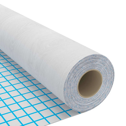 Adhesive Door Film Set of 2 White wood PVC 82.7 x 35.4 in