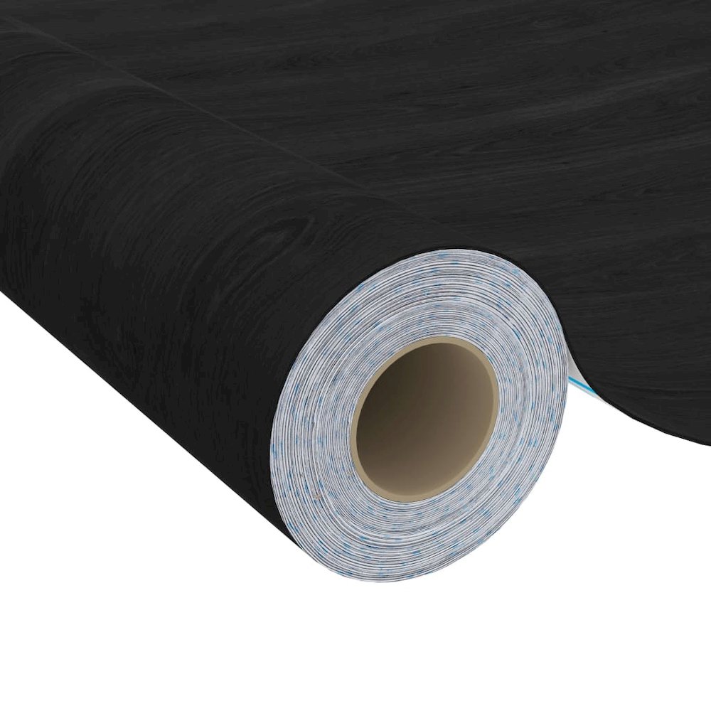 Door Film Dark Wood PVC 197 x 35.4 in Decorative Inlays
