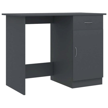 vidaXL Desk Gray 39.4"x19.7"x29.9" Chipboard, 801082
