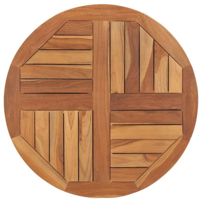 Tabletop Teak Solid wood Medium Durable Round Rustic